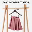 12-Pack Wooden Hangers with Adjustable Metal Clips