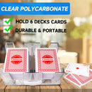 6-Decks Red Canasta Cards with Automatic Card Shuffler, Revolving Card Holder, Sheet Score Pads