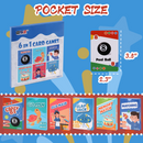 6-in-1 Card Game Set. Includes Go Fish, Old Maid, Crazy 8's, Memory Match, Slap Jack, Matching