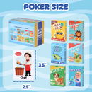 6-in-1 Card Game Set. Includes Go Fish, Old Maid, Crazy 8's, Memory Match, Slap Jack, War
