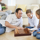 10" Portable Magnetic Wooden Chess Board Game Set
