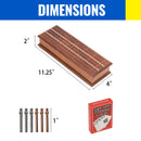 2-Track Wooden Cribbage Board Game with Metal Pegs and Playing Card