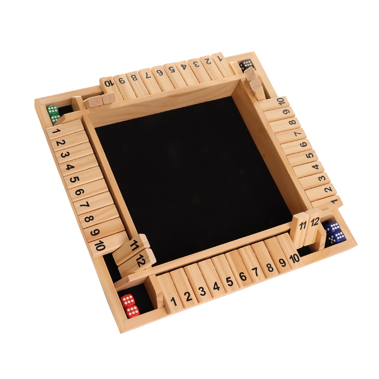 Relaxdays Shut The Box – Gioco Da Tavolo In Legno Per 2-4 Giocatori, 10 Tasselli Numerici. Perfetto Per Bambini E Adulti, Per Serate Di Gioco In Famiglia. Dimensioni 22x22x3 Cm.