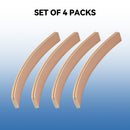 12.5" Set of 4 Wooden Curve Playing Card Holders, Plywood Card Rack