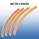 17.5" Set of 4 Wooden Curve Playing Card Holders, Plywood Card Rack