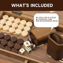 11" Star Style Magnetic Wooden Inlay Backgammon Board Game Set