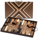 19" X Design Wooden Inlay Backgammon Board Game Set