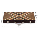 19" X Design Wooden Inlay Backgammon Board Game Set