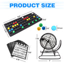 GSE Deluxe Bingo Game Set with Metal Cage, Masterboard & Balls, 50 Bingo Game Cards & 300 Chips for Game Night