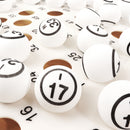 1.5" White Ping Pong Size Replacement Bingo Balls (Double Side Printed)