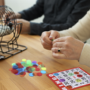 1000 Pieces 3/4-inch Plastic Transparent Bingo Chips  (7 Colors)