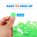 1000 Pieces 3/4-inch Plastic Transparent Bingo Chips  (7 Colors)