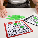1000 Pieces 3/4-inch Plastic Transparent Bingo Chips  (7 Colors)