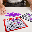 1000 Pieces 3/4-inch Plastic Transparent Bingo Chips  (7 Colors)