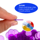 1000 Pieces 3/4-inch Plastic Transparent Bingo Chips  (7 Colors)
