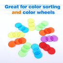 1000 Pieces 3/4-inch Plastic Transparent Bingo Chips  (7 Colors)