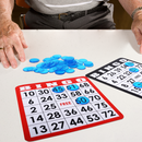 1000 Pieces 3/4-inch Plastic Transparent Bingo Chips  (7 Colors)