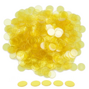 1000 Pieces 3/4-inch Plastic Transparent Bingo Chips  (7 Colors)