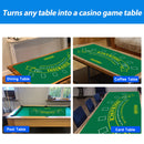 36" x 72" Portable Casino Blackjack Tabletop Felt Layout Mat