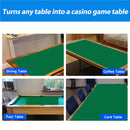 36" x 72" Portable Casino Blank Poker Tabletop Layout Felt