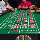 2-Sided 36" x 72" Casino Roulette & Blackjack Tabletop Felt Layout Mat