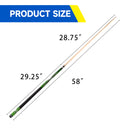 Set of 4 58" Canadian Maple Hardwood Billiard Pool Cue Sticks (Green)