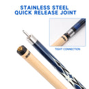 Set of 4 58" Canadian Maple Hardwood Billiard Pool Cue Sticks (Blue)