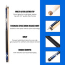 Set of 4 58" Canadian Maple Hardwood Billiard Pool Cue Sticks (Blue)