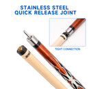 Set of 4 58" Canadian Maple Hardwood Billiard Pool Cue Sticks (Brown)