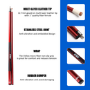 Set of 4 58" Slick Red Fiberglass Graphite Composite Billiard Pool Cue Sticks