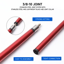 Set of 4 58" Slick Red Fiberglass Graphite Composite Billiard Pool Cue Sticks