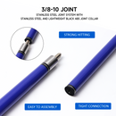 58" 2-Piece Slick Blue Fiberglass Graphite Composite Billiard Pool Cue Stick