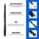 58" 2-Piece Slick Black Fiberglass Graphite Composite Billiard Pool Cue Stick