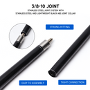 Set of 4 58" Slick Black Fiberglass Graphite Composite Billiard Pool Cue Sticks