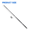 58" 2-Piece Slick Black Fiberglass Graphite Composite Billiard Pool Cue Stick