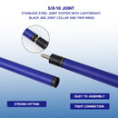 Set of 4 58" Matte Blue Fiberglass Graphite Composite Detachable Billiard Pool Cue Sticks