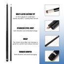 58" 2-Piece Matte Black Fiberglass Graphite Composite Billiard Pool Cue Stick