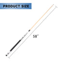 Set of 4 58" Hardwood Maple Detachable Billiard Pool Cue Stick Set - White