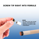 12mm/13mm Billiard Pool Cue Stick Screw-on Hard Tips Replacement Pool Cue Tips