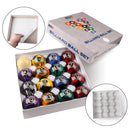 2 1/4" Professional Billiard Table Pool Ball Set - Black Marbelite Swirl Style