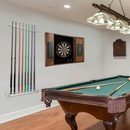 2-Piece Acrylic Wall Mounted 8 Billiard Pool Cue Rack