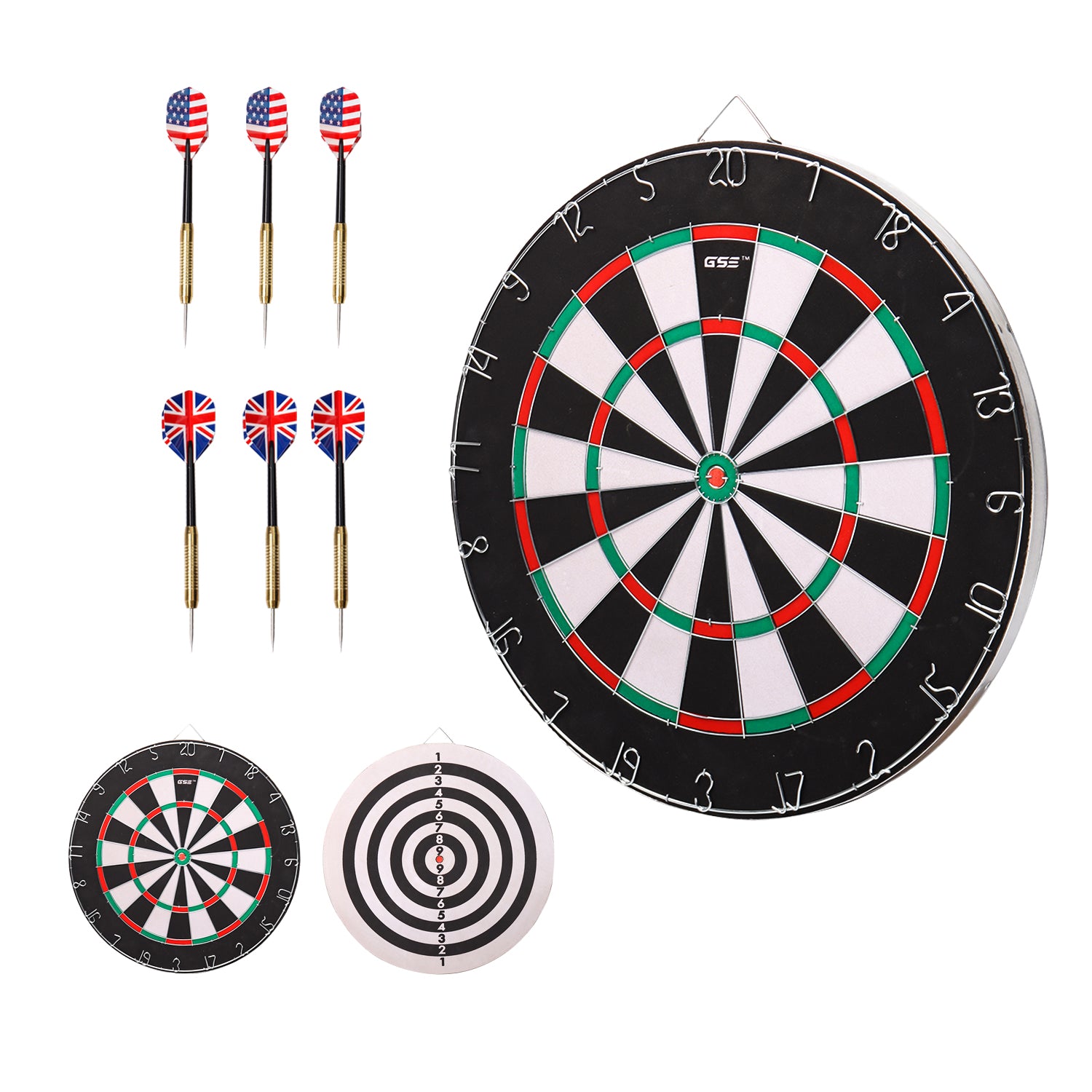 GSE Games & Sports Expert 18"x1" 2 In 1 Flocking Dartboard Game Set With Six 17G Steel Tip Darts. Bullseye And Dart Board Games Set Multicolor GD-1001 - Best Buy 13 thumbnail image