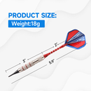 6 Pcs of 18 Grams Soft Tip Darts for Electronic Dart Board (Professional)