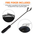 22" Outdoor Wood Burning Portable Fire Pit Table