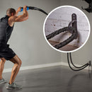 1.5" Battle Rope, Workout Battle Ropes with Sleeve Cover (30ft/40ft/50ft)
