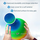 Set of 4 10" Rainbow Playground Balls, Kickball, Bouncy Dodge Ball, Handball
