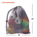 30"x 40" Set of 6 Extra-Large Mesh Sports Ball Drawstring Bag