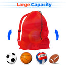 30"x 40" Set of 6 Extra-Large Mesh Sports Ball Drawstring Bag