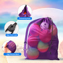 30"x 40" Set of 6 Extra-Large Mesh Sports Ball Drawstring Bag