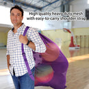 30"x 40" Set of 6 Extra-Large Mesh Sports Ball Drawstring Bag